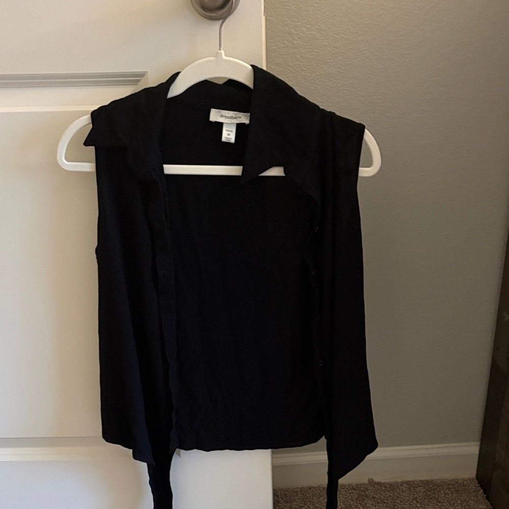 Dress Barn Black Sleeveless Blouse